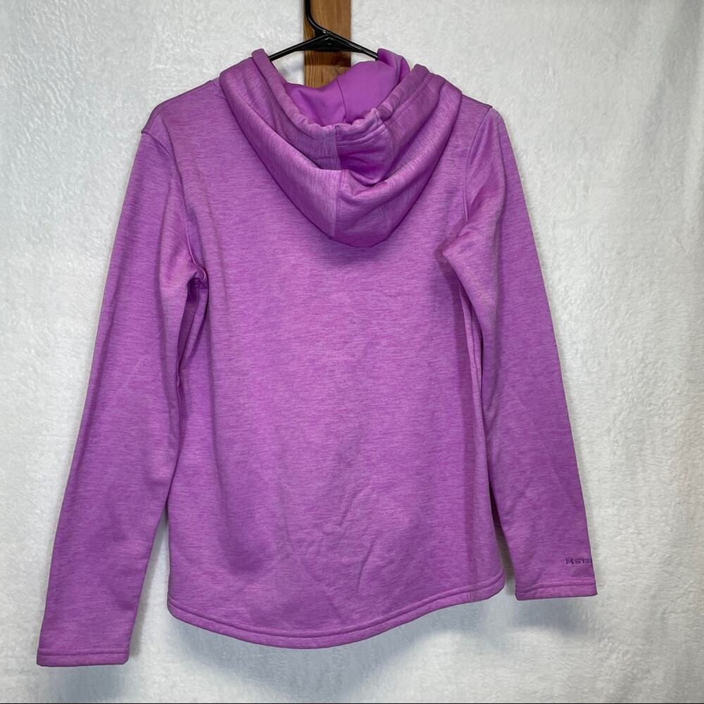 Under Armour Heather Pink Long Sleeve Hooded Pullover Sweatshirt Size M - Picture 4 of 6